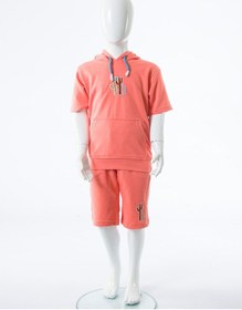 Resim Xo Kids Erkek Çocuk Yazlık 2li Alt Üst Takım Tişort + Şort 2-7 Yaş 3221 Coral 