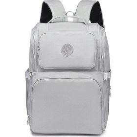 Resim Smart Bags Büyük Boy Su Geçirmez Çok Cepli Anne ve Bebek Bakım Sırt Çantası Buz Gri 