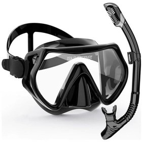 Resim Profesyonel Tüplü Dalış Maskesi Şnorkel Takım Elbise Yetişkin Silikon Etek Buğu 15261988black 15261988black Çok Renkli 