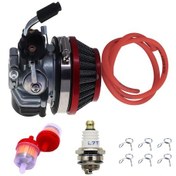 Resim Honmex Motosiklet Bisiklet 49-80cc İki Zamanlı Motor Karbüratörü 58mm Hava Filtresi İle Kırılmaya Dayanıklı Alüminyum - Kırmızı 