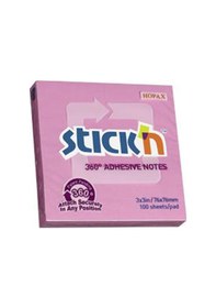Resim Hopax Stıckn Yapışkanlı Not Kağıdı 360° 100 Yp 76X76 Pembe 21554 