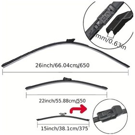 Resim Sunshine011 Volkswagen T-cross, Touareg, T-roc Ve Tıguan Iı 2016-2023 İçin Yedek Parça Kalitesinde Sessiz Silecekler 