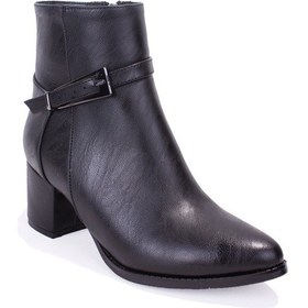 Resim Dagoster Dza07-928905 Siyah Klasik Topuklu Kadın Bot Siyah 