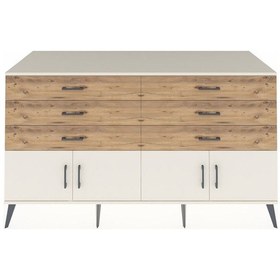 Resim Kronos Konsol 2 Raflı 6 Çekmeceli 4 Kapaklı 176x59x99 Aytaşı-ayta Aytaşı-aytaşı/çam 