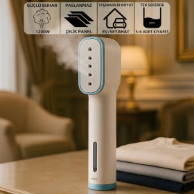 Resim Mioji Mio X10SM 1200W Taşınabilir Ütü Güçlü Buharlı Kırışık Giderici - Mavi 