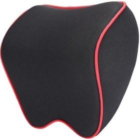 Resim Sones Araba Kafalık Yastık Boyun Yastık Araba Bellek Köpük Servikal Yastık İç Malzemeleri Siyah Ve Siyah Kenar 