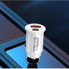 Resim Didadodo Hızlı Şarj Araç Adaptörü - Pd20w Çift Bağlantı Noktalı Araç Şarj, Küçük Boyutlu 