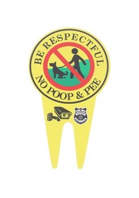 Resim Lebihmurah 3070 Çift Taraflı Kaka Yapmayacak Köpek Tabelası İşeyen Köpek Tabelası Kazıklı Bahçe Tabelası İle 