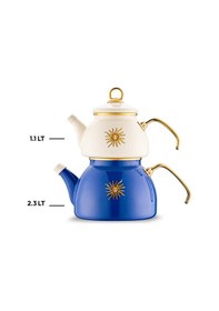 Resim Emsan Solemar Emaye Midi Çaydanlık Takımı 1.1 Lt - 2.3 Lt Çok Renkli 