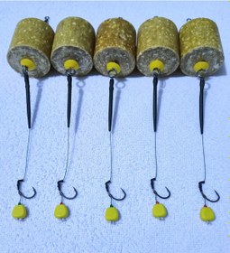 Resim 5 Adet Küspeli Sazan Rig Takımı Tek Sarı Esp Mısır'lı 