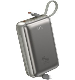 Resim Wiwu As-182 Samsung Uyumlu Galaxy Pro Max Serisi Type-c Lightning Çıkışlı Powerbank Pd 45w 20000mah Gümüş 