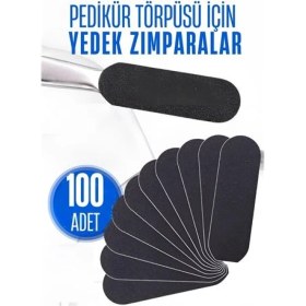 Resim MiraLive Ayak Törpü Yedeği Yapışkanlı Törpü Zımparası Pedikür Törpü Yedeği 100 Adet 716031 