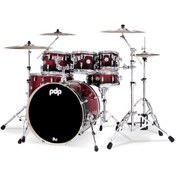 Resim PDP Drums Concept Maple 7 Parça 22" Akustik Davul (Red To Black Sparkle Fade) 