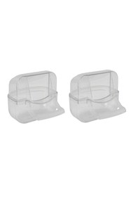 Resim Hype Store Kapaklı Şeffaf Kuş Yemliği - 2 Adet 