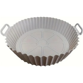 Resim Dashanshop Kolay Temizlenir 18 Inç Gri Airfryer Yapışmaz Silikon Kaplama 