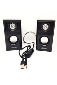 Resim JUNGLEE 1+1 Speaker Pc Laptop Hoparlörü Usb Beslemeli 3.5 Mm Jack Girişli Leerfei D-092 