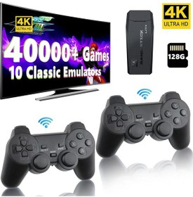 Resim 2025 Yeni Game Stick M8 Konsol 2.4g Çift Kablosuz Kumanda Game 
