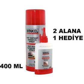 Resim Winkel Mdf Ahşap Metal Hızlı Yapıştırıcı Sprey Seti 400+100 Ml 