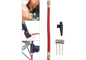 Resim Optana 5 Parça Bisiklet Lastiği Şişirme Pompa Hortumu Top Şişirme Iğnesi Ucu Seti Bisiklet ve Pompa Iğnesi 