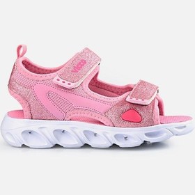 Resim Vicco Roy Işıklı Kız Çocuk Pembe Sandalet Pembe 