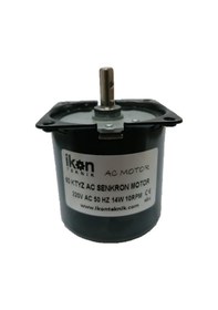 Resim İKON TEKNİK AC SENKRON MOTOR 60 KTYZ 14 Watt 10 RPM 220 Volt VİYOL MOTORU - KULUÇKA ÇEVİRME MOTORU 
