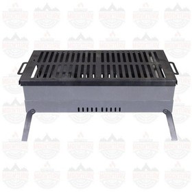 Resim Mg Lavra Katlanır Mangal Büyük Boy 25x50 Metalik Gri 
