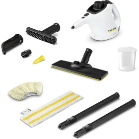 Resim Karcher SC 1 EasyFix 1200 W Beyaz Buharlı Temizlik Makinesi - Zemin ve El Aparatlı, Ev ve Ofis İçin Çok Yönlü Kullanım 