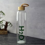 Resim Tohana H2O Bambu Kapaklı Detox Cam Matara - 1000 ml 