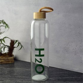 Resim Tohana H2O Bambu Kapaklı Detox Cam Matara - 1000 ml 