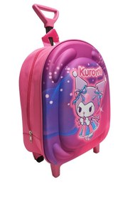 Resim Newfull Çekçekli Kuromi Kız Anaokul Sırt Çantası-pembe Mor 