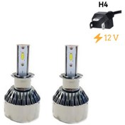 Resim Space Led Far Ampulü Küçük Kasa Beyaz H4/36W /4800Lm /12 / Laam90 