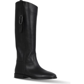 Resim Bueno Shoes Siyah Deri Kadın Düz Çizme 30WC25553 30WC25553 