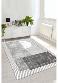 Resim West Home Dijital Baskı Yıkanabilir Kaymaz Taban Leke Tutmaz Gri Mutfak Halısı Salon Halısı Ve Yolluk Wh 579 Grey 
