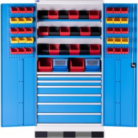Resim Star Çelik Endüstriyel Malzeme Dolabı-6 Çekmeceli-Avadanlık Kutulu-Takım Asma Panolu-Metal Kapaklı 