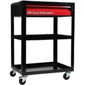 Resim Ckm Parça Taşıma Arabası 1 Çekmeceli Teleskobik 