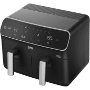 Resim Çift Hazneli Az Yağlı Hava Fritözü, Siyah, Sağlıklı ve Pratik Kullanım 