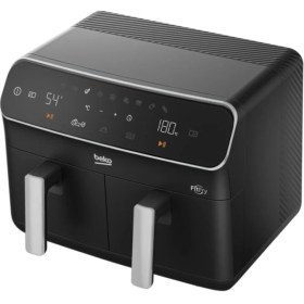 Resim Çift Hazneli Az Yağlı Hava Fritözü, Siyah, Sağlıklı ve Pratik Kullanım 