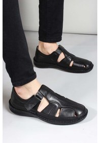 Resim Fast Step Hakiki Deri Erkek Klasik Sandalet 662ma119b 001 