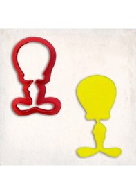 Resim Tweety Kuş Kurabiye Kalıbı Şekillendirici Kopat KIrmızı 