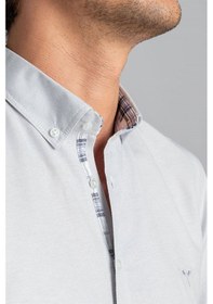 Resim Tudors Slim Fit Dar Kesim Uzun Kol Erkek Gömlek-23371 Beyaz 