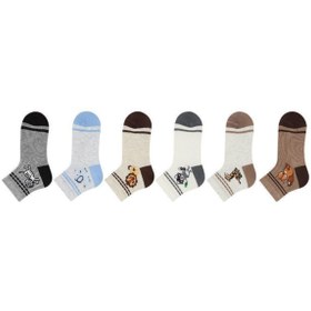 Resim Veraye socks 6'lı Hayvan Desenli Erkek Bebek Çorabı 