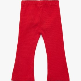 Resim Kız Bebek Beli Lastikli Pamuklu Fitilli Basic Tayt 