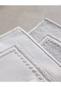 Resim Madame Coco Angeline Pamuklu Ayak Havlusu - Gri - 50x80 Cm - Natural Koleksiyon Gri 