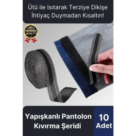 Resim Dayanıklı Polyester Esnek Kendinden Yapışkanlı Pantolon Kumaş Kıvırma Yapıştırma Bandı ŞERIDI10 Adet 