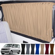 Resim Oto Pandami Volkswagen Transporter T5/t6/t7 Uzun Şase 2003-2022 Uyumlu Krem Raylı Oto Perde Takımı 