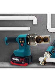 Resim OG GERMANY STEEL ALMAN 928Vf 15 PİLLİ ÇİFT AKÜ PLASTİK PVC BORU KAYNAK MAKİNASI KALIP KAFA HEDİYELİ 
