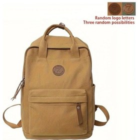 Resim Honeybeeshop Kahverengi Vintage Fermuarlı Büyük Kapasiteli Çok Yönlü Seyahat Sırt Çantası Kahverengi 