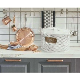 Resim The Mia Patates & Soğan Saklama Kabı 2 Hazneli Beyaz Glv0662 Çok Renkli 