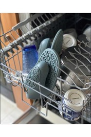 Resim lawrenceshop Servis 180° Isıya Dayanıklı Silikon Fırın Eldiveni Fırın Tencere Tepsi Tutacağı Karışık Renklerde 