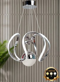 Resim Luna Lighting Clasy Model Krom Kaplama 3 Renk Metal Salon Mutfak Oturma Yatak Odası Modern Led Sarkıt Avize 